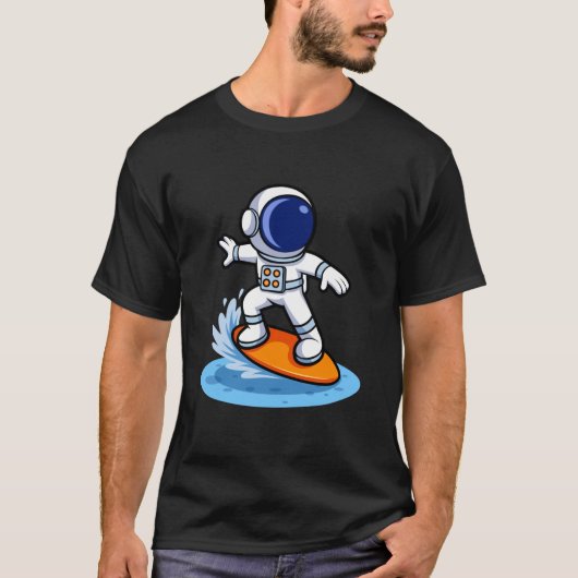 Astronaut Surfing Adventure T-shirt (Voorkant)