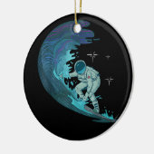 Astronaut Surfing, Buitenruimte, Sky sterren, Spac Keramisch Ornament (Links)