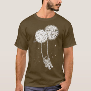 Astronaut swing planeet ruimte kinderen astronaute t-shirt