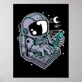 Astronaut Synthesizer Poster