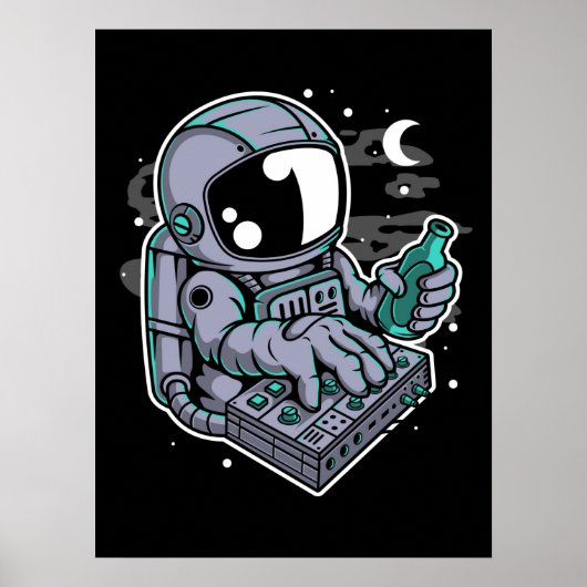 Astronaut Synthesizer Poster (Voorkant)