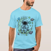 Astronaut T-shirt: Ontspannen op de maan T-shirt (Voorkant)