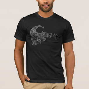Astronaut T-shirt - zwart