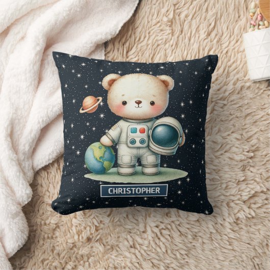 Astronaut Teddy Bear Baby Boy Kussen Gepersonalise (Deken)