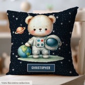 Astronaut Teddy Bear Baby Boy Kussen Gepersonalise