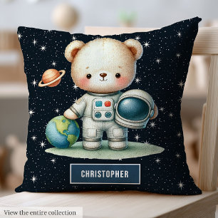 Astronaut Teddy Bear Baby Boy Kussen Gepersonalise