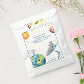 Astronaut Teddy Bear Baby Shower Bedankzakje (Gezegeld)