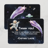 Astronaut Teddy Bear Space bedankkaart (Voorkant / Achterkant)