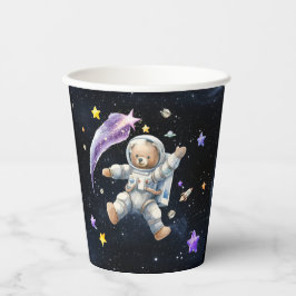 Astronaut Teddy Bear Space Party Papieren bekers