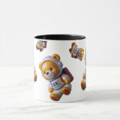 Astronaut Teddy Zwarte Mok (Midden)