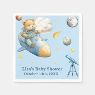 Astronaut Teddybeer Baby Shower Servet