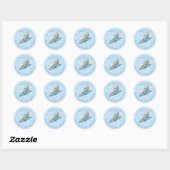Astronaut Teddybeer Babyshower Bedankt Ronde Sticker (Vel)