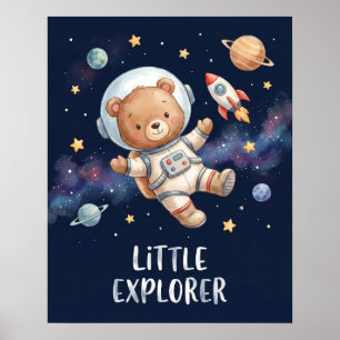 Astronaut Teddybeer Kleine Ontdekkingsreiziger Rui Poster