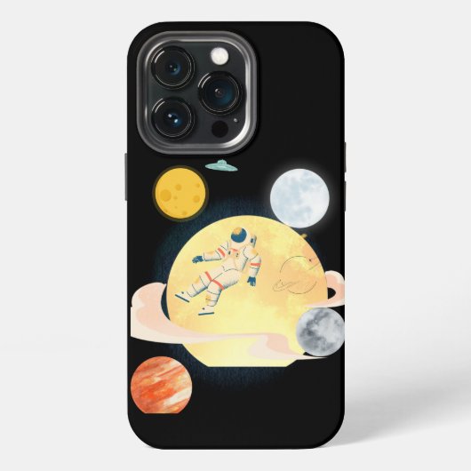 Astronaut telefoon iPhone hoesje (Achterkant)