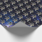 Astronaut Tennis Cadeaupapier (Hoek)