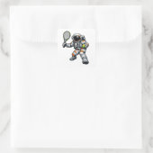 Astronaut Tennis Vierkante Sticker (Tas)