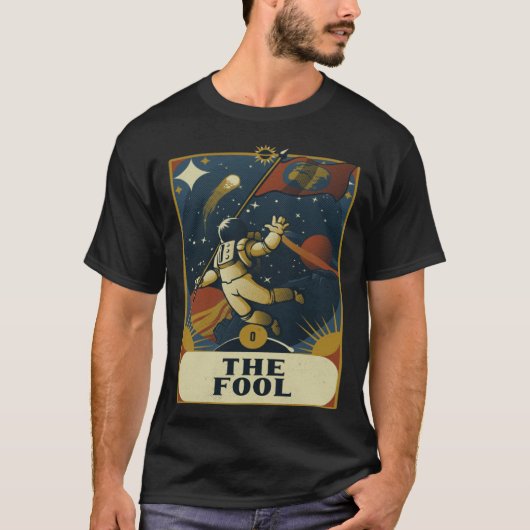 Astronaut The Fool Astronomy Tarot Card Read Witch T-shirt (Voorkant)