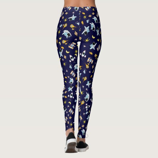 Astronaut-thema in de ruimte leggings (Achterkant)