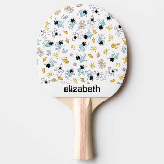 Astronaut-thema in de ruimte tafeltennisbatje (Voorkant)