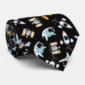 Astronaut thema ruimte stropdas (Opgerold)