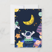 ASTRONAUT THEME BIRTHDAY KAART (Achterkant)