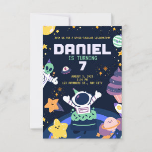 ASTRONAUT THEME BIRTHDAY KAART