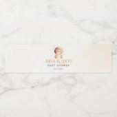 Astronaut Tiger Baby shower Waterflesetiketten Waterfles Etiket (Enkel label)