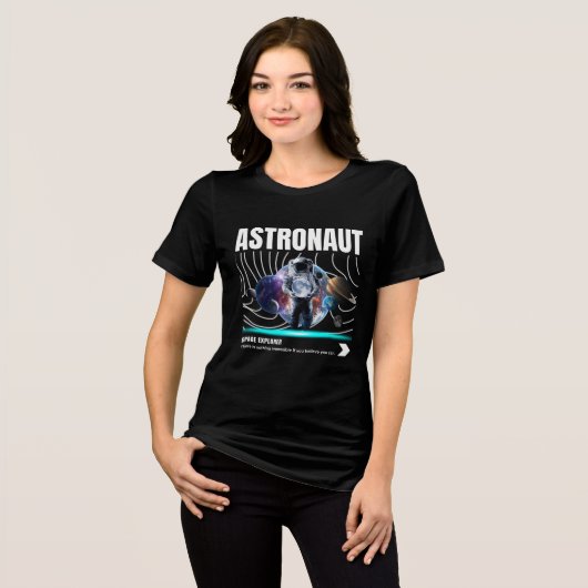 Astronaut Tri-Blend Shirt (Voorkant volledig)