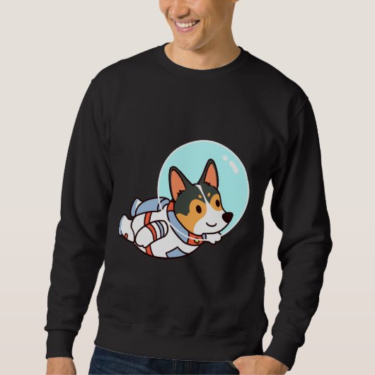 Astronaut Tri Color Corgi Trui (Voorkant)