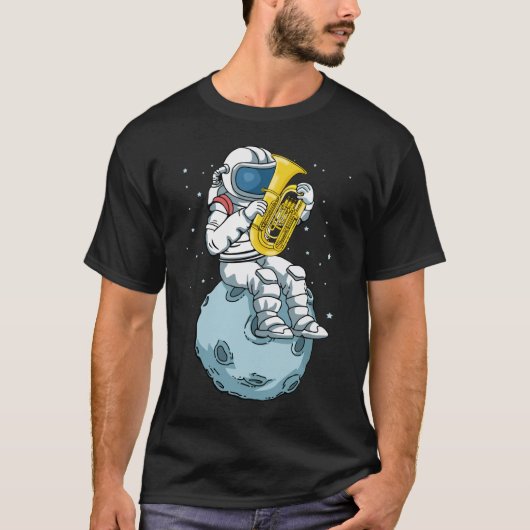 Astronaut Tuba Player Music Gift Kinder Band Tuba T-shirt (Voorkant)