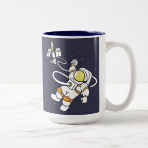 Astronaut Tweekleurige Koffiemok