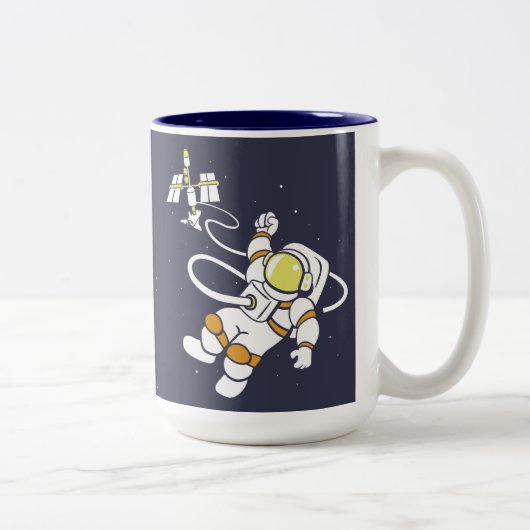 Astronaut Tweekleurige Koffiemok (Rechts)