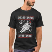 Astronaut Ugly KerstSweater Xmas Space Lover T-shirt (Voorkant)