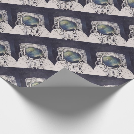 Astronaut Uit deze wereld Cadeaupapier (Hoek)