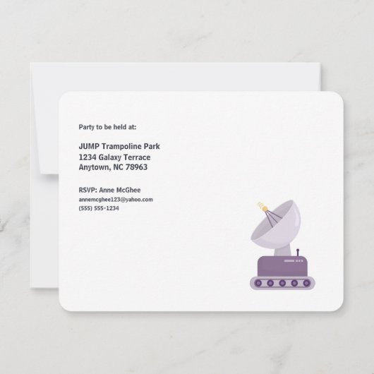 Astronaut uit deze wereldfeestdag kaart (Achterkant)