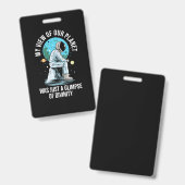 Astronaut Uitzicht van onze planeet Badge (Voor- en achterkant)