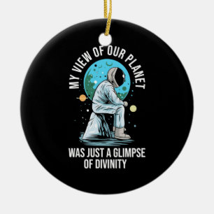 Astronaut Uitzicht van onze planeet Keramisch Ornament