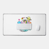 Astronaut Unicorn Riding Narwhal Space Universe Bureaumat (Keyboard & Muis)