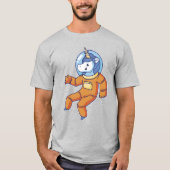 Astronaut Unicorn T Shirt Cartoon Design (Voorkant)