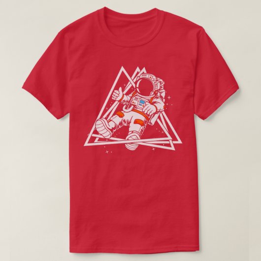 Astronaut Universe Galay Space Ship Rocket Planets T-shirt (Design voorkant)