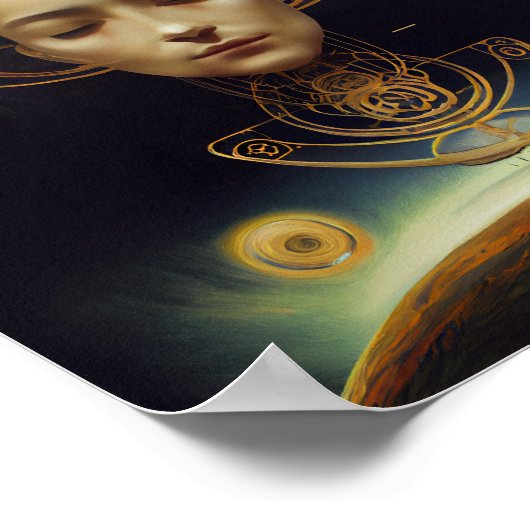 Astronaut v2 Surreal Science Fiction Art Poster (Hoek)