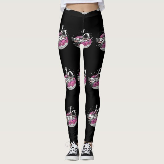 Astronaut Vacation Leggings (Voorkant)