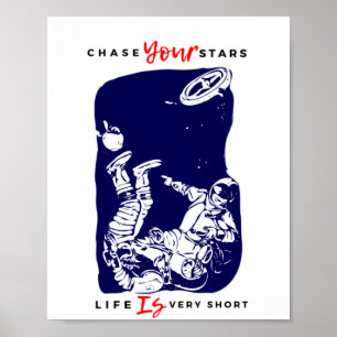 Astronaut-vacuümsterren Poster