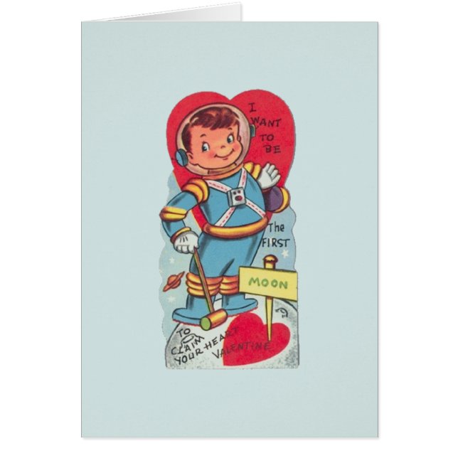  Astronaut Valentijnsdag Card (Voorkant)