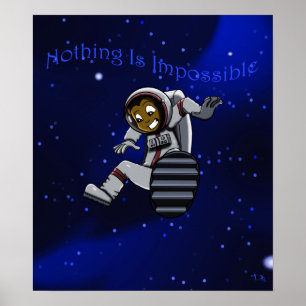Astronaut van Afrikaanse Amerikaanse Jongen Poster