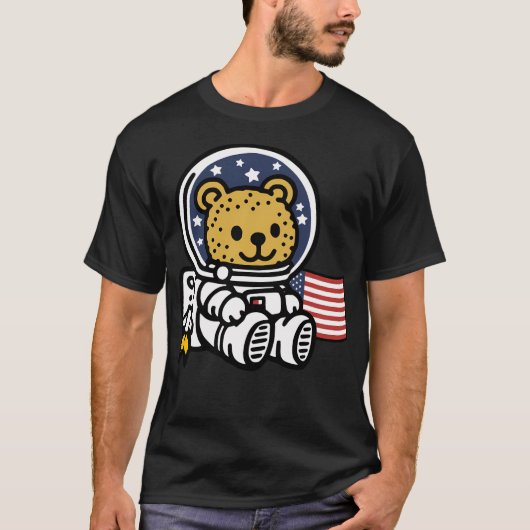 astronaut van het ruimtevaartprogramma Beer T-shirt (Voorkant)