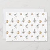 Astronaut van kind gepersonaliseerd notitiekaartje (Achterkant)