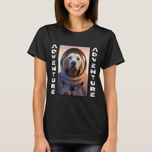 Astronaut van labrador Retriever in de ruimte Kutd T-shirt (Voorkant)
