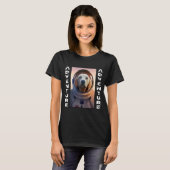Astronaut van labrador Retriever in de ruimte Kutd T-shirt (Voorkant volledig)