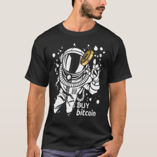 Astronaut vangt bitmunt Koop bitmunt Cyber aap T-shirt